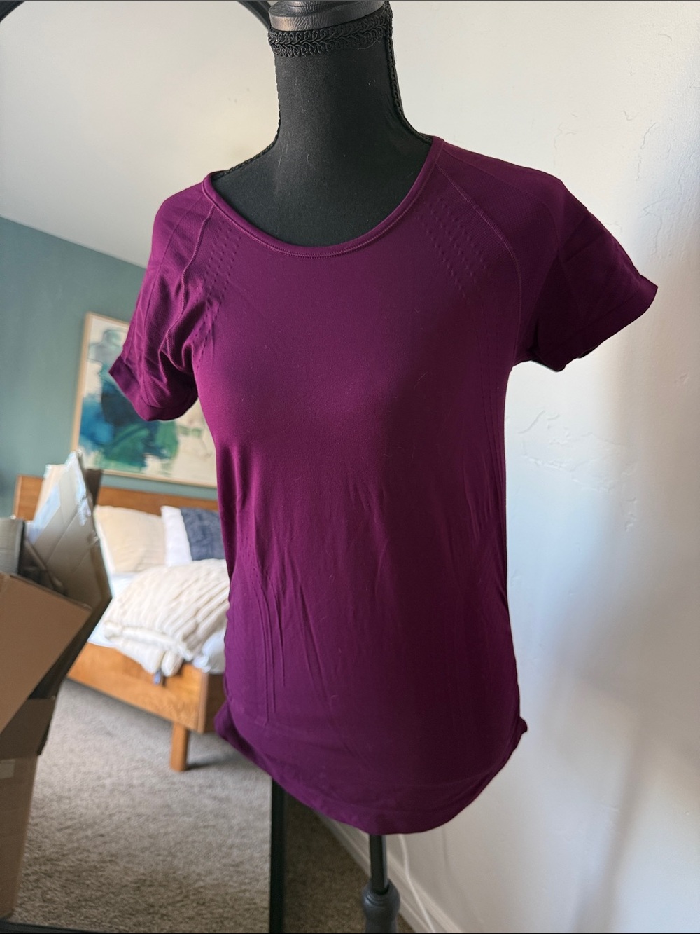 New Athleta Short Sleeve Tee in Plum